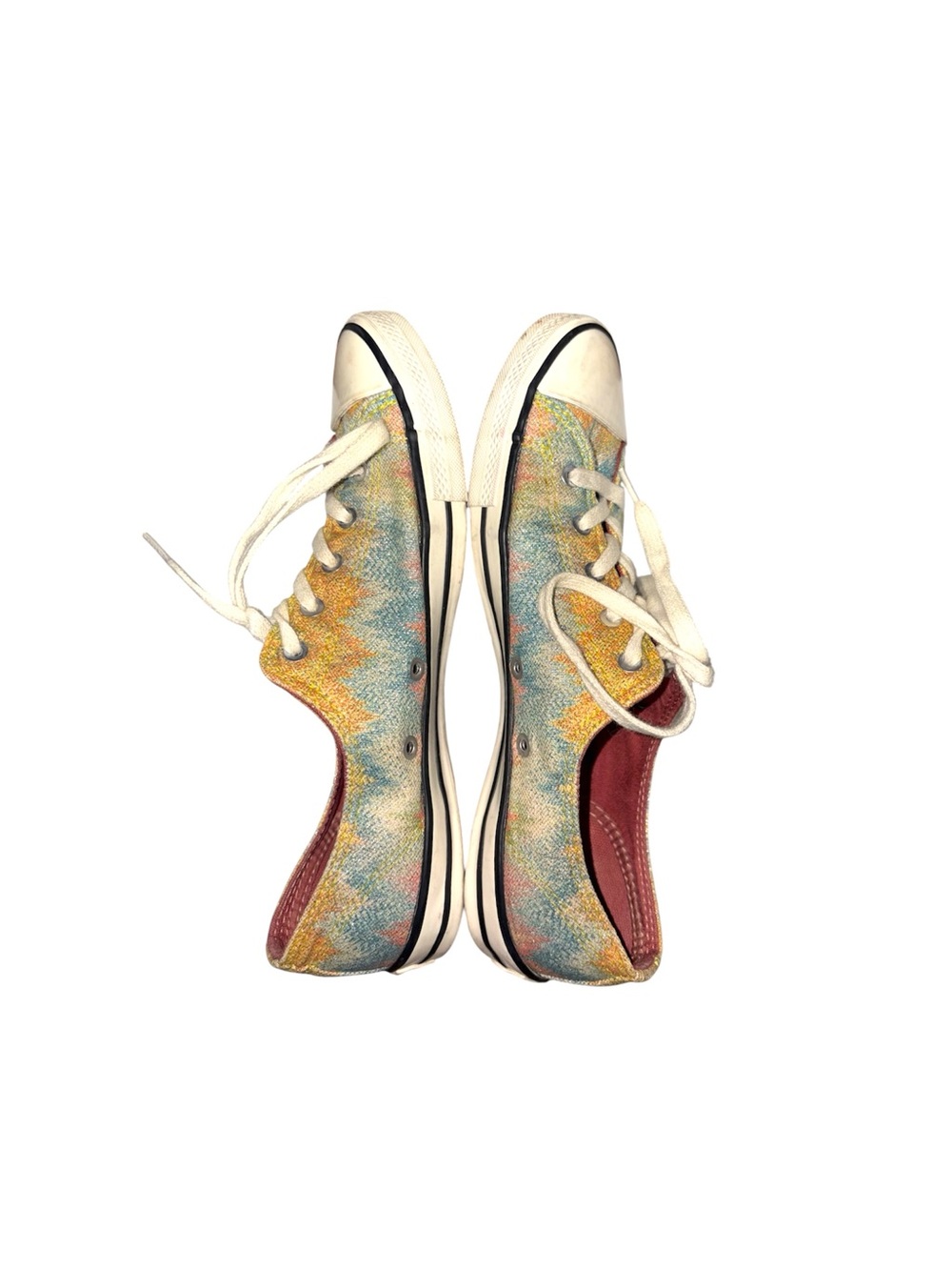 Converse All Star X Missioni Multi-Color Low Top Sneakers Rainbow Glitter Size 6 - Picture 8 of 10